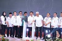 Asisten Perekonomian dan Pembangunan Setda Tanah Bumbu Eryanto Rais bersama Kepala Diskominfosp Tanah Bumbu Al Husain Mardani menghadiri Public Communication Summit 2026 di Banjarmasin, Rabu (03/06/2026).