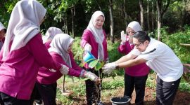 Dinas Perumahan Rakyat, Kawasan Permukiman dan Pengelolaan Lingkungan Hidup (DPRKPLH) Kabupaten Tanah Laut bersama Gabungan Organisasi Wanita (GOW) Kabupaten Tanah Laut menggelar kegiatan penanaman pohon, Jumat (12/06/2026).
