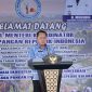 Asisten Bidang Perekonomian dan Pembangunan Kabupaten Tanah Bumbu, Eryanto Rais, menyampaikan sambutan mewakili Bupati Tanah Bumbu saat kunjungan Wakil Menteri Koordinator Bidang Pangan RI di kawasan pengembangan peternakan terintegrasi PT Buana Karya Bhakti, Kecamatan Satui, Selasa (16/06/2026).