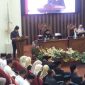 Suasana Rapat Paripurna DPRD Kabupaten Tanah Bumbu saat penyampaian pandangan akhir fraksi terkait Raperda Pertanggungjawaban Pelaksanaan APBD Tahun Anggaran 2025, Rabu (01/07/2026).