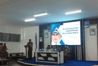 Bupati Tanah Laut H. Rahmat Trianto memberikan arahan saat membuka Pelatihan Kepemimpinan Pengawas (PKP) Angkatan V di Lingkungan Pemerintah Kabupaten Tanah Laut Tahun 2026 di Gedung Sarantang Saruntung, Pelaihari, Senin (13/07/2026).