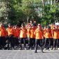Personel BPBD Kabupaten Tanah Bumbu mengikuti Apel Kesiapsiagaan Menghadapi Bencana Kebakaran Hutan dan Lahan (Karhutla) Provinsi Kalimantan Selatan Tahun 2026 di Banjarbaru, Senin (06/07/2026).
