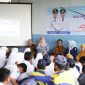 Sosialisasi penggunaan media sosial yang benar yang digelar Gatriwara Tanah Bumbu di SMP Negeri 5 Simpang Empat, Desa Baroqah, Selasa (04/08/2026).
