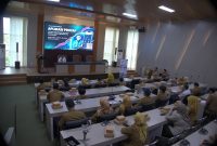 Kegiatan launching aplikasi PROTAP (Panduan Resmi Operasional Tata Cara Protokol) diikuti sejumlah aparatur Pemerintah Kabupaten Tanah Bumbu di Mahligai Iman, Kantor Bupati Tanah Bumbu.
