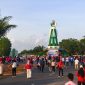 Ratusan warga mengikuti Car Free Day perdana di Jalan Dharma Praja, kawasan Perkantoran Pemkab Tanah Bumbu, Minggu (16/08/2026).