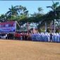 Peserta mengikuti upacara peringatan HUT ke-81 Kemerdekaan Republik Indonesia di Kabupaten Tanah Laut, Senin (17/08/2026).