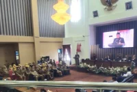 Rapat Paripurna DPRD dengan agenda penyampaian jawaban Bupati atas pandangan umum fraksi-fraksi terhadap Raperda Perubahan Kedua Perda Nomor 1 Tahun 2024 tentang Pajak Daerah dan Retribusi Daerah, di ruang rapat paripurna DPRD Tanah Bumbu, Senin (03/08/2026).