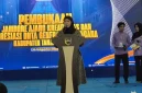 Kepala Dinas P3AP2KB Tanah Laut, Maria Ulfah, saat sambutan di depan Duta GenRe dan pengurus PIK-R, Selasa (04/08/2026).