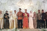 Resepsi pernikahan putri Anggota DPRD Tanah Bumbu di Jalan Pelabuhan Speed Tanah Bumbu, Minggu (02/08/2026).