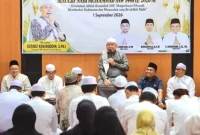 Ketua DPRD Tanah Bumbu bersama jajaran mengikuti peringatan Maulid Nabi Muhammad SAW 1448 H di Gedung DPRD Tanah Bumbu, Selasa (01/09/2026).
