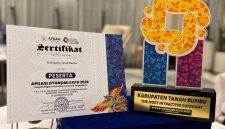 penghargaan The Most Interactive Category pada Apkasi Otonomi Expo 2026 di ICE BSD, Tangerang, Sabtu (29/08/2026).