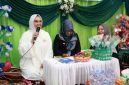 Bunda PAUD Kabupaten Tanah Bumbu Andi Irmayani Rudi Latif saat menghadiri Peringatan Maulid Nabi Muhammad SAW di TK RA Darul Azhar, Kecamatan Simpang Empat, Kamis (03/09/2026).