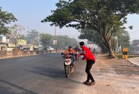 Palang Merah Indonesia (PMI) Kabupaten Banjar menggelar aksi penanggulangan dampak kabut asap pada Sabtu, 5 September 2026