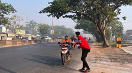 Palang Merah Indonesia (PMI) Kabupaten Banjar menggelar aksi penanggulangan dampak kabut asap pada Sabtu, 5 September 2026