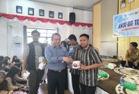 Ratusan pelajar tingkat SLTA mengikuti Aksi Go To School dalam rangka Aksi Sinergitas Merah Putih di Aula Kantor Camat Batulicin, Tanah Bumbu, Kamis (1/10/2026).
