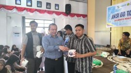 Ratusan pelajar tingkat SLTA mengikuti Aksi Go To School dalam rangka Aksi Sinergitas Merah Putih di Aula Kantor Camat Batulicin, Tanah Bumbu, Kamis (1/10/2026).